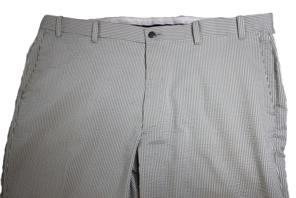 Callaway Pants Mens 42x30 Gray Chino Microfiber Straight Pockets Belted